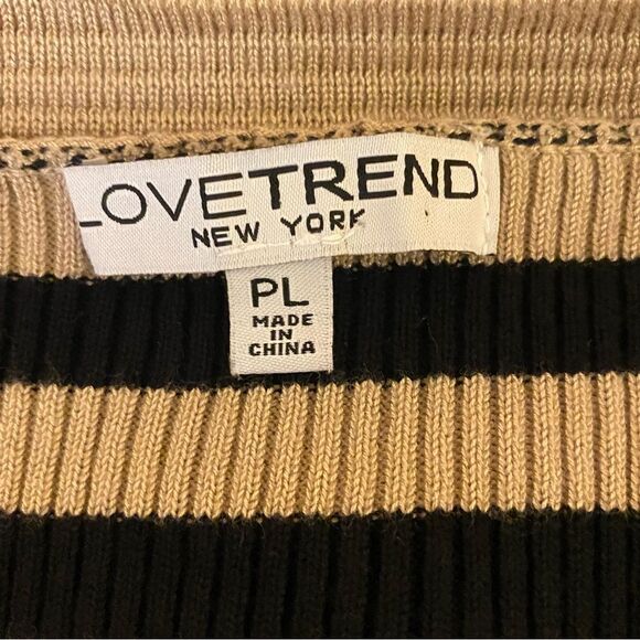 Love Trend New York Button Down Cardigan Women Size Petite Large Striped Pattern - Picture 5 of 7